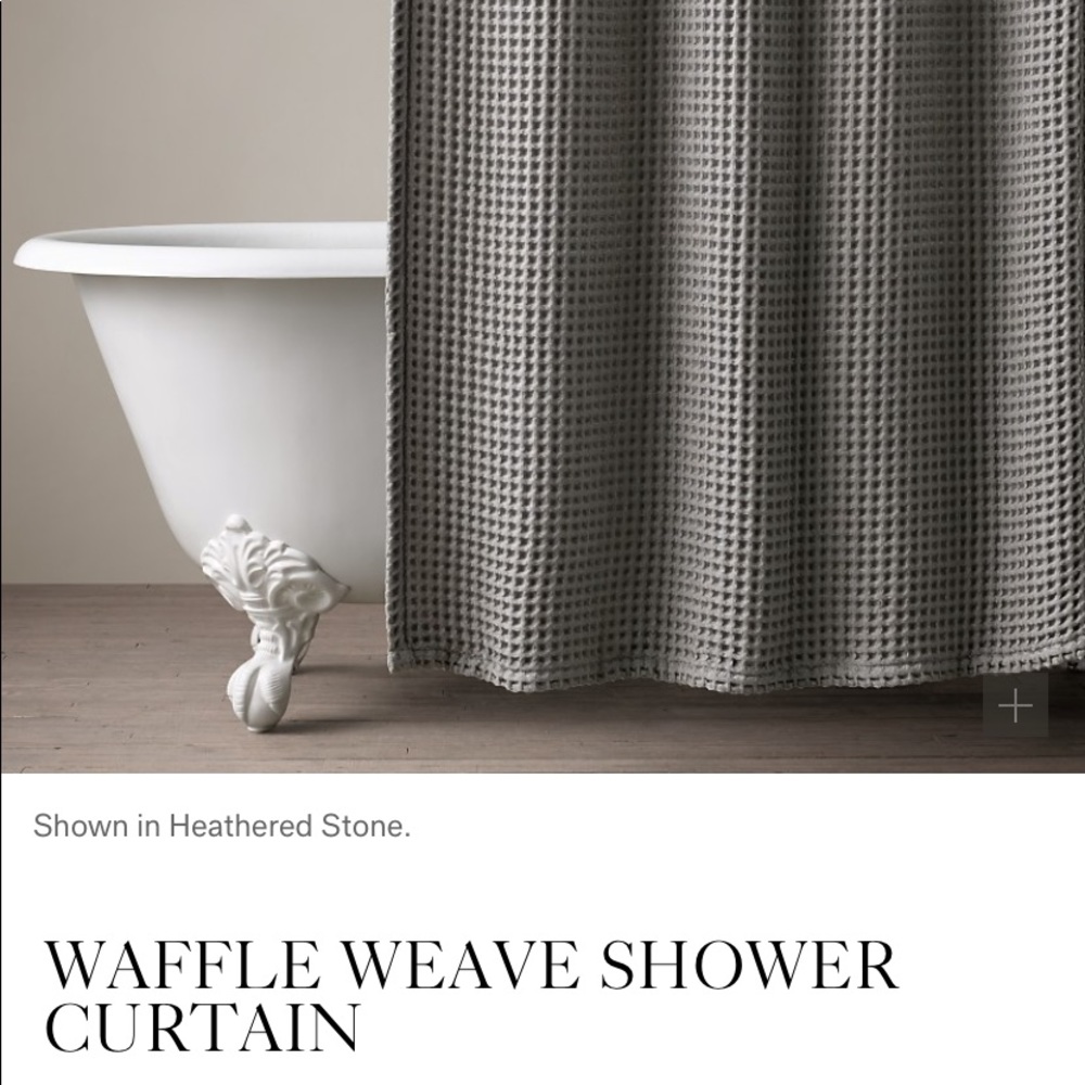 Restoration Hardware Waffle Weave Shower curtain